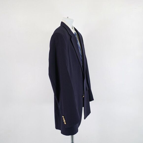 Hart Schaffner Marx Wool Blue 2 Gold Button Blazer 42R / Slim 44R - Picture 8 of 14